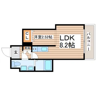 Forest Valley南仙台【3階】の間取り