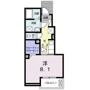 シティハイツ本宿I【1階】の間取り