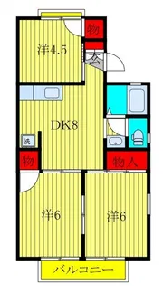ヴェラハイツ都賀【2階】の間取り
