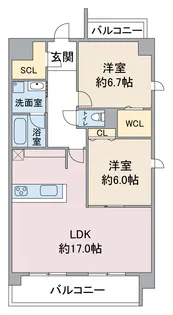グレイス一社【4階】の間取り