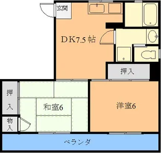 サンマンション【2階】の間取り