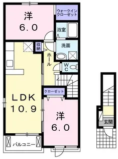 高知県香美市土佐山田町【アパート】の間取り