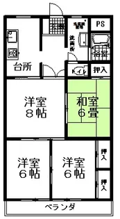 平凡マンション【3階】の間取り