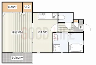 兵庫県小野市本町【アパート】の間取り
