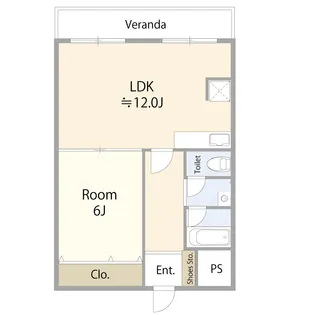 末広ロイヤルハイツ【5階】の間取り