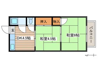 コ-ポ市丘【2階】の間取り