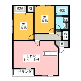 マスキャン尾花B【2階】の間取り