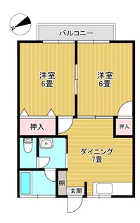 ダイガコーポ90【2階】の間取り