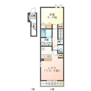 ベルシエロ C【2階】の間取り