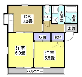 クローバーA【2階】の間取り