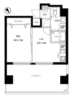 グランフォースときわ台【9階】の間取り