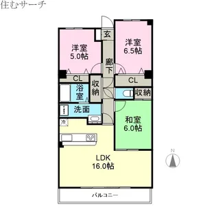 コート梅ケ丘【7階】の間取り