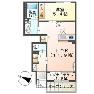 ラ・ヴィータ【1階】の間取り