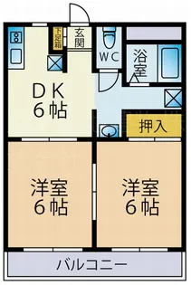 2DKの間取り画像