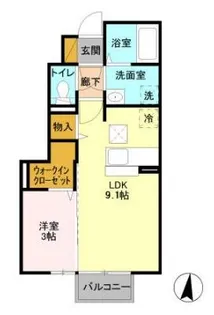 ヴィラアペーゴII【1階】の間取り