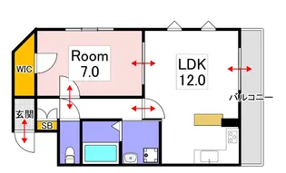 エクセレント南中央【6階】の間取り