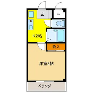 岐阜県岐阜市加納安良町【マンション】の間取り