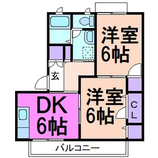 ラフォーレ・ポワールB棟【2階】の間取り