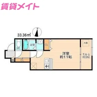 1Rの間取り画像