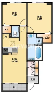 マーベラス サライB【1階】の間取り