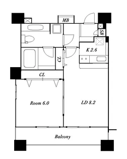 ペイサージュ音羽壱番館【2階】の間取り