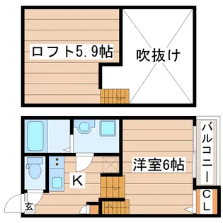 サンコーポ東照宮【2階】の間取り