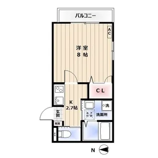 プラム中野坂上【1階】の間取り