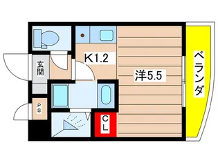 エスパース大井【5階】の間取り