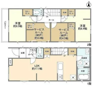 千葉県千葉市中央区大巌寺町【一戸建】の間取り