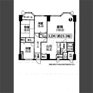 北海道札幌市西区二十四軒三条7【マンション】の間取り
