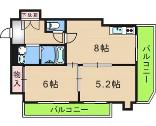 ラパンジール粉浜【8階】の間取り