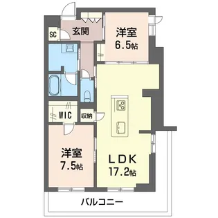 パークビュー湘南辻堂【3階】の間取り