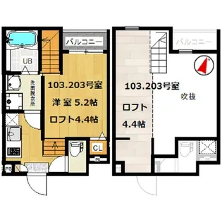 パティシム【2階】の間取り