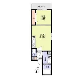 大阪府泉佐野市新町1【アパート】の間取り