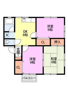 ハイムクローバーII【1階】の間取り