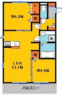 グランドールAbe【3階】の間取り