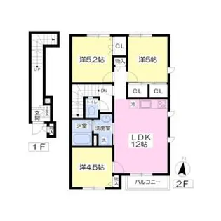 ラ マージュA【2階】の間取り