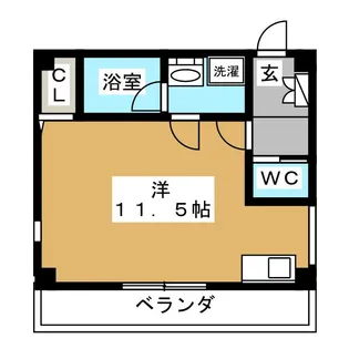 クレール・ボア【1階】の間取り