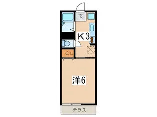 マンション五輪館【1階】の間取り