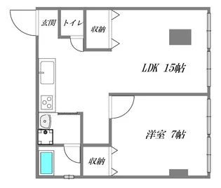 福田電機ビル(フクダデンキビル)部屋番号:401【4階】の間取り