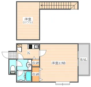 ピュアエスク比恵【5階】の間取り