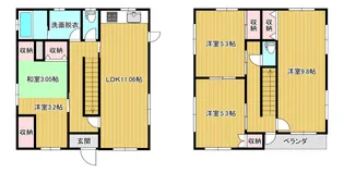 岡山県岡山市中区江並【一戸建】の間取り