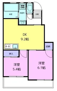 ドルフィンリバー B棟【1階】の間取り