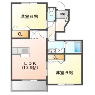 ポワールセゾンA【1階】の間取り