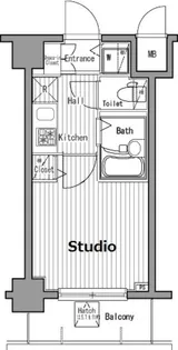 グランド・ガーラ五反田【8階】の間取り