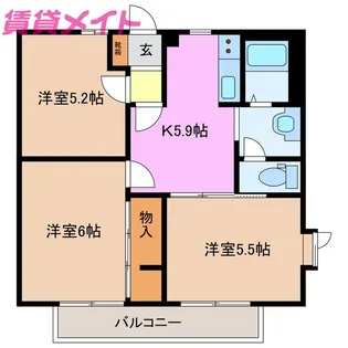 ルミエール777 C【2階】の間取り