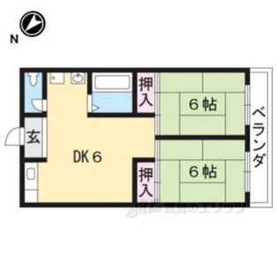 ドリームハイツB棟【2階】の間取り