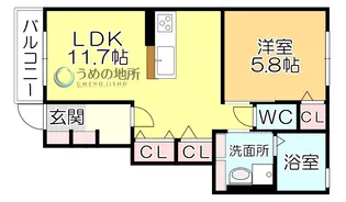 チェーロ セレーノ【1階】の間取り