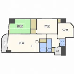 しんかわコーポ円山公園【4階】の間取り