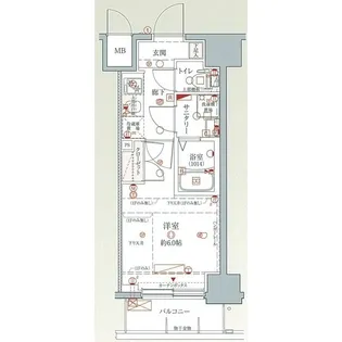 クレヴィスタ横浜新子安【7階】の間取り